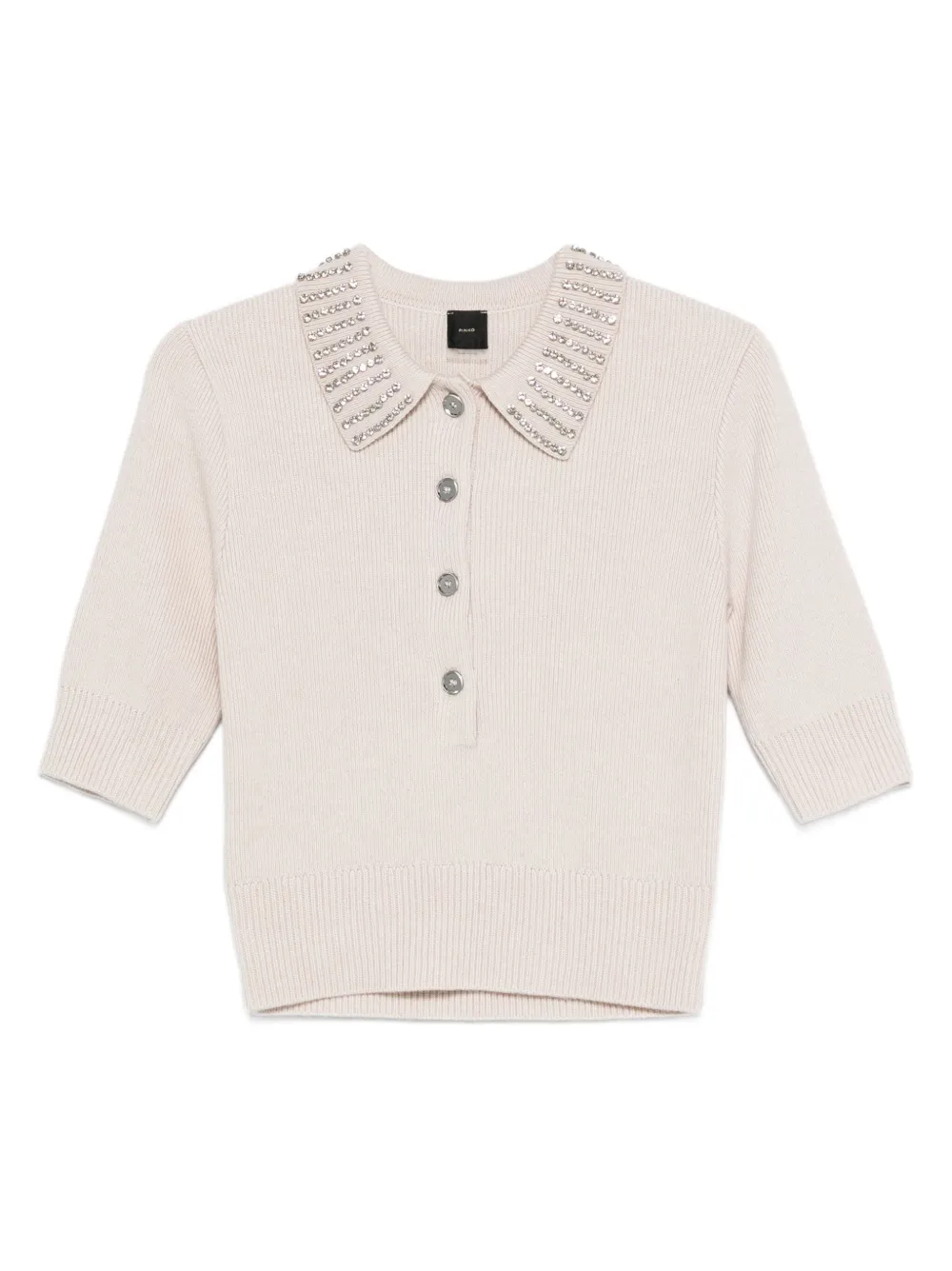 Украшенный топ с воротником-поло PINKO, серый
Украшенный топ с воротником-поло PINKO, серый