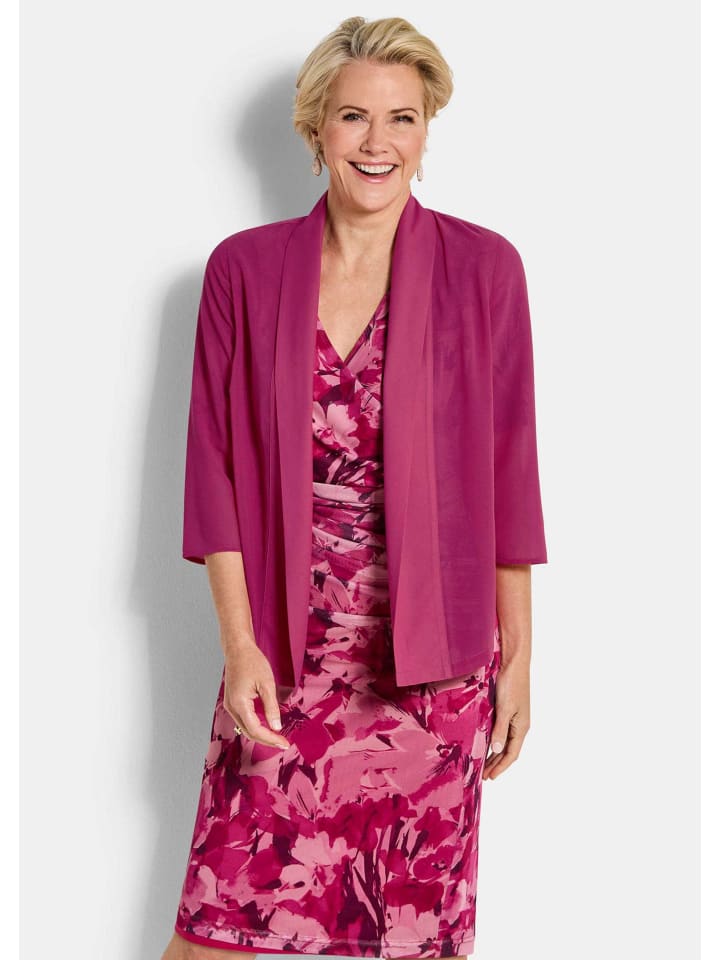 GOLDNER Шифоновое пальто, светло-голубой пальто с воротником-шалью, короткие рукава розового цвета
GOLDNER Шифоновое пальто, светло-голубой пальто с воротником-шалью, короткие рукава розового цвета