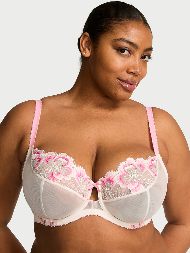 Великолепный бюстгальтер без подкладки с вышитыми пионами от Victoria's Secret с закрытыми чашками Dream Angels, embroidery white & pink peonies
Великолепный бюстгальтер без подкладки с вышитыми пионами от Victoria's Secret с закрытыми чашками Dream Angels, embroidery white & pink peonies