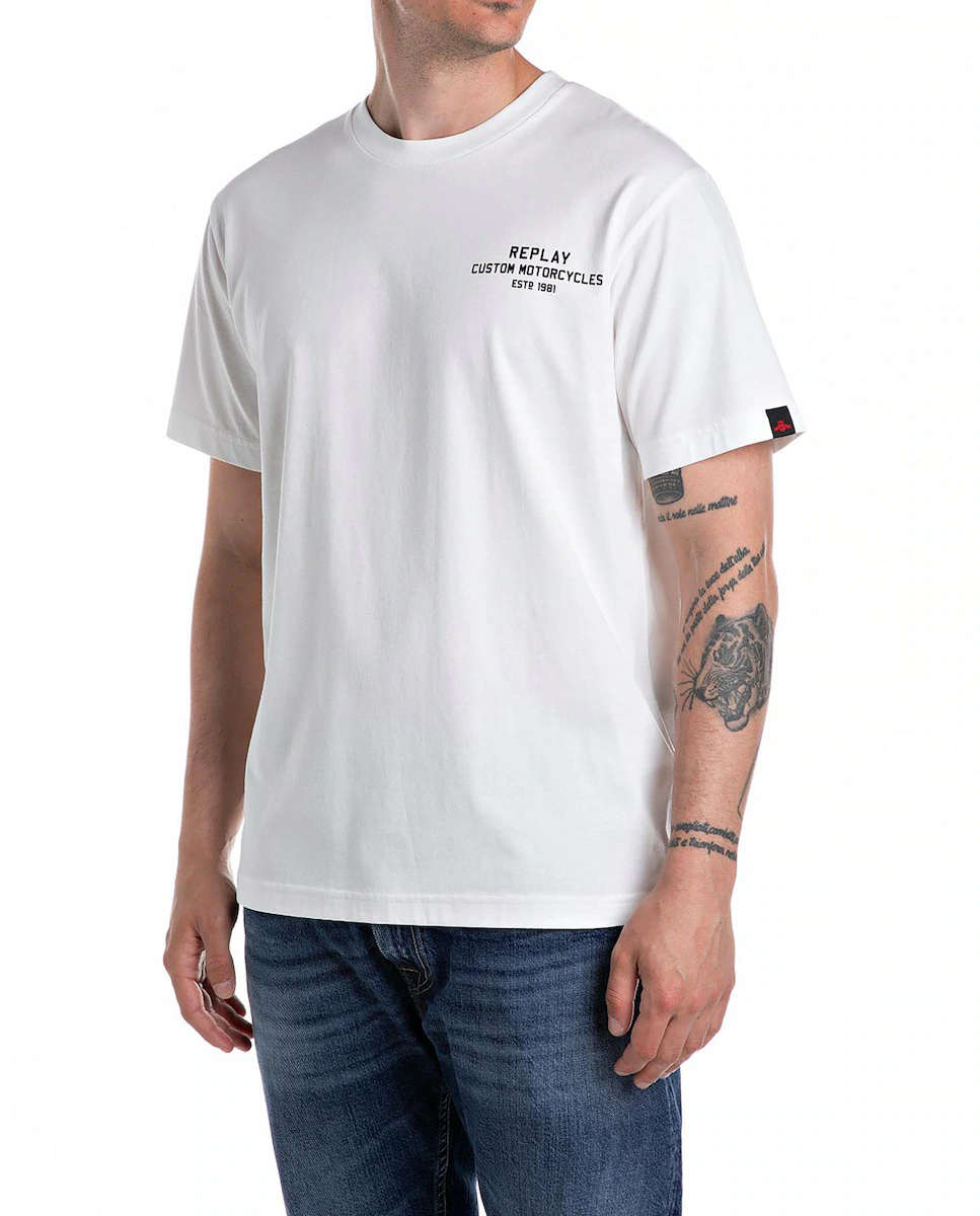 Мужская футболка с коротким рукавом и круглым вырезом Replay, белый
Мужская футболка с коротким рукавом и круглым вырезом Replay, белый