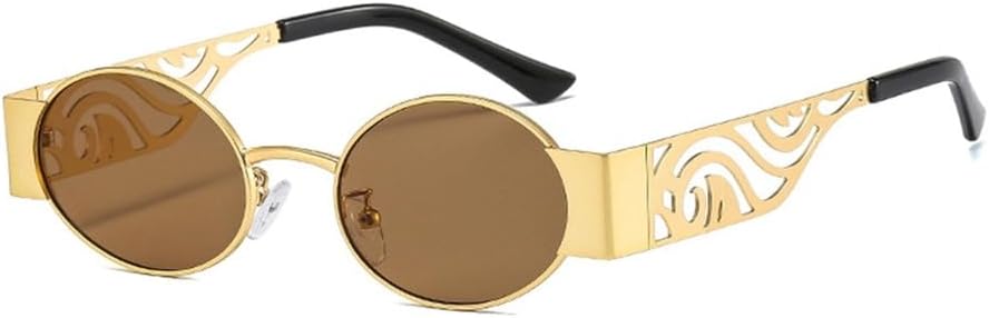 Солнцезащитные очки в стиле стимпанк для мужчин и женщин, винтажные, маленькие, овальные, ретро, панк, металлические, с защитой от УФ-излучения UV400 HCPIHF, Gold Tea
Солнцезащитные очки в стиле стимпанк для мужчин и женщин, винтажные, маленькие, овальные, ретро, панк, металлические, с защитой от УФ-излучения UV400 HCPIHF, Gold Tea