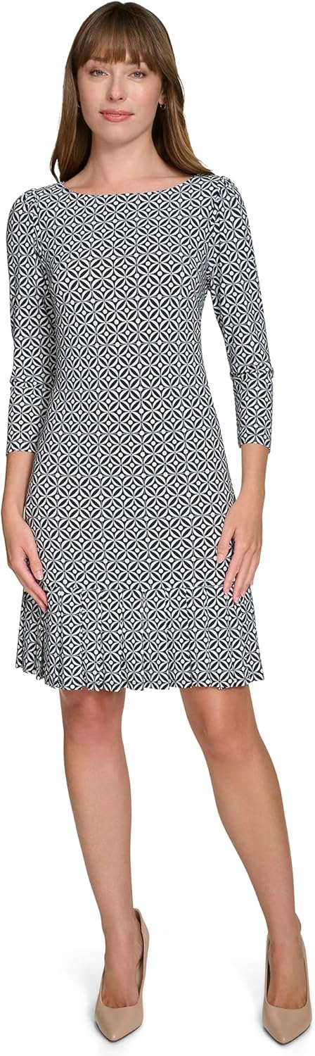 Женское трикотажное мини-платье Tommy Hilfiger с рукавами 3/4, высоким воротом и оборками, Sky Captain/Cream Multi
Женское трикотажное мини-платье Tommy Hilfiger с рукавами 3/4, высоким воротом и оборками, Sky Captain/Cream Multi