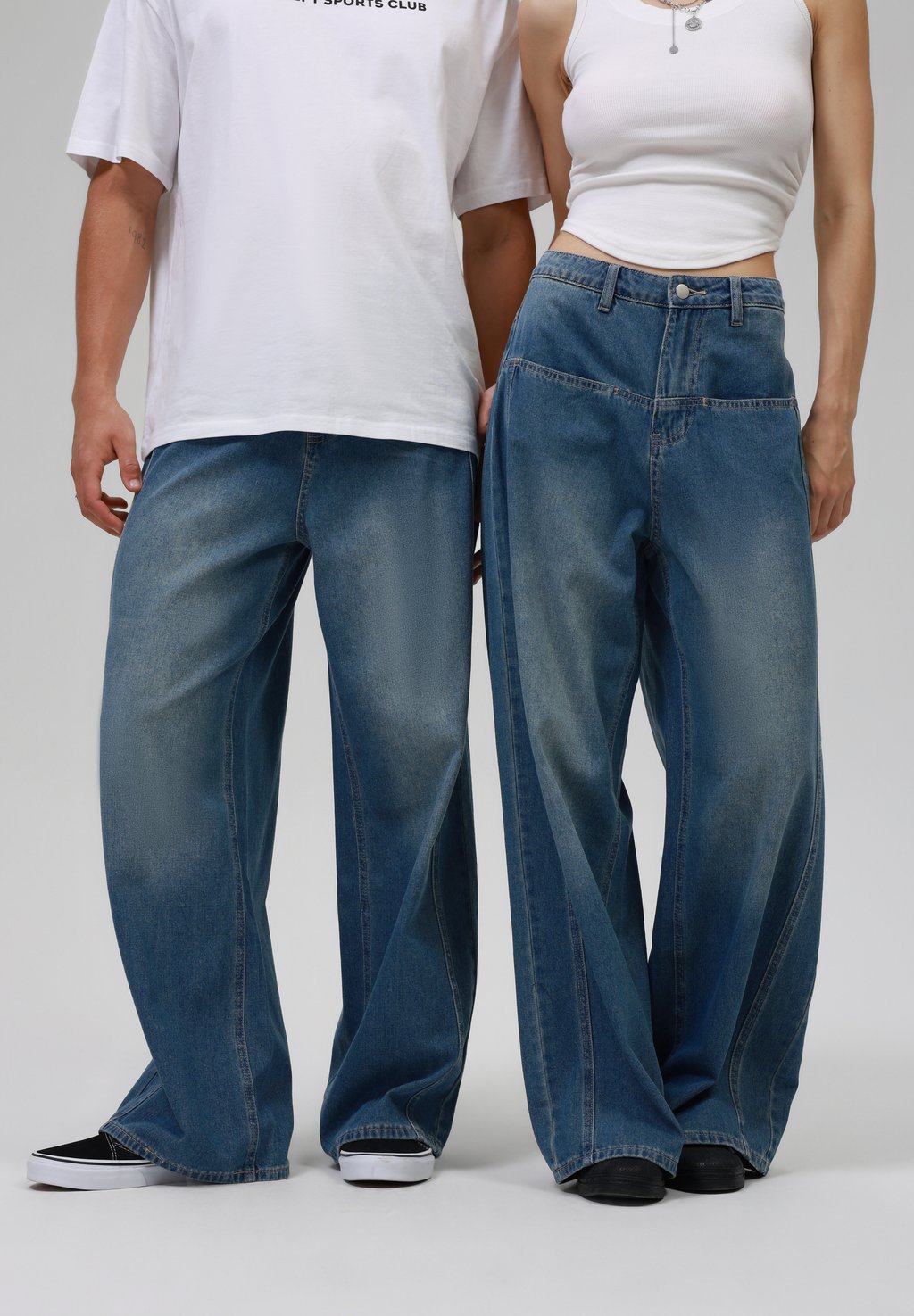 Мешковатые джинсы UNISEX YOURTURN, цвет Mid Blue Wash With Black Wash
Мешковатые джинсы UNISEX YOURTURN, цвет Mid Blue Wash With Black Wash