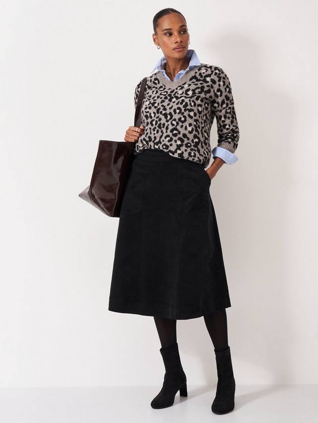 Юбка миди Layla A-Line из вельвета Crew Clothing, Black
Юбка миди Layla A-Line из вельвета Crew Clothing, Black