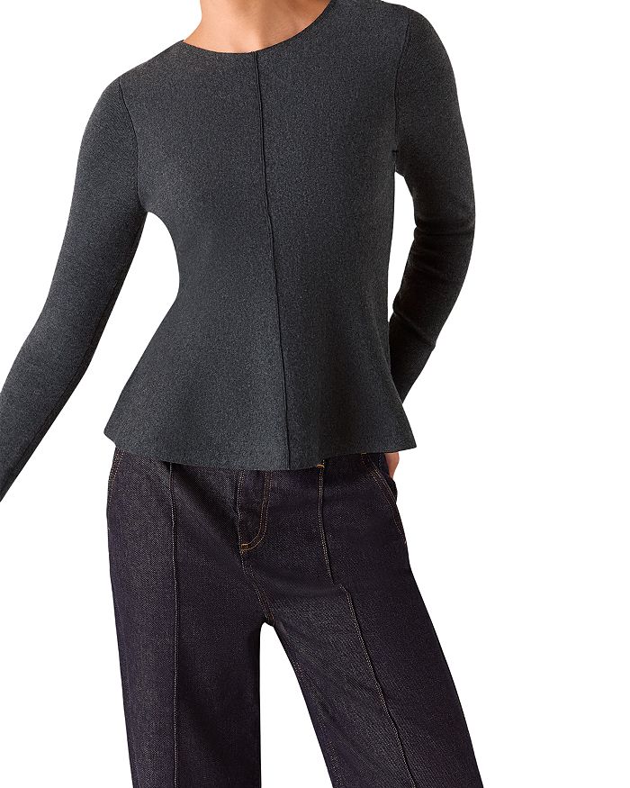 Трикотажный топ с баской Whistles, серый
Трикотажный топ с баской Whistles, серый