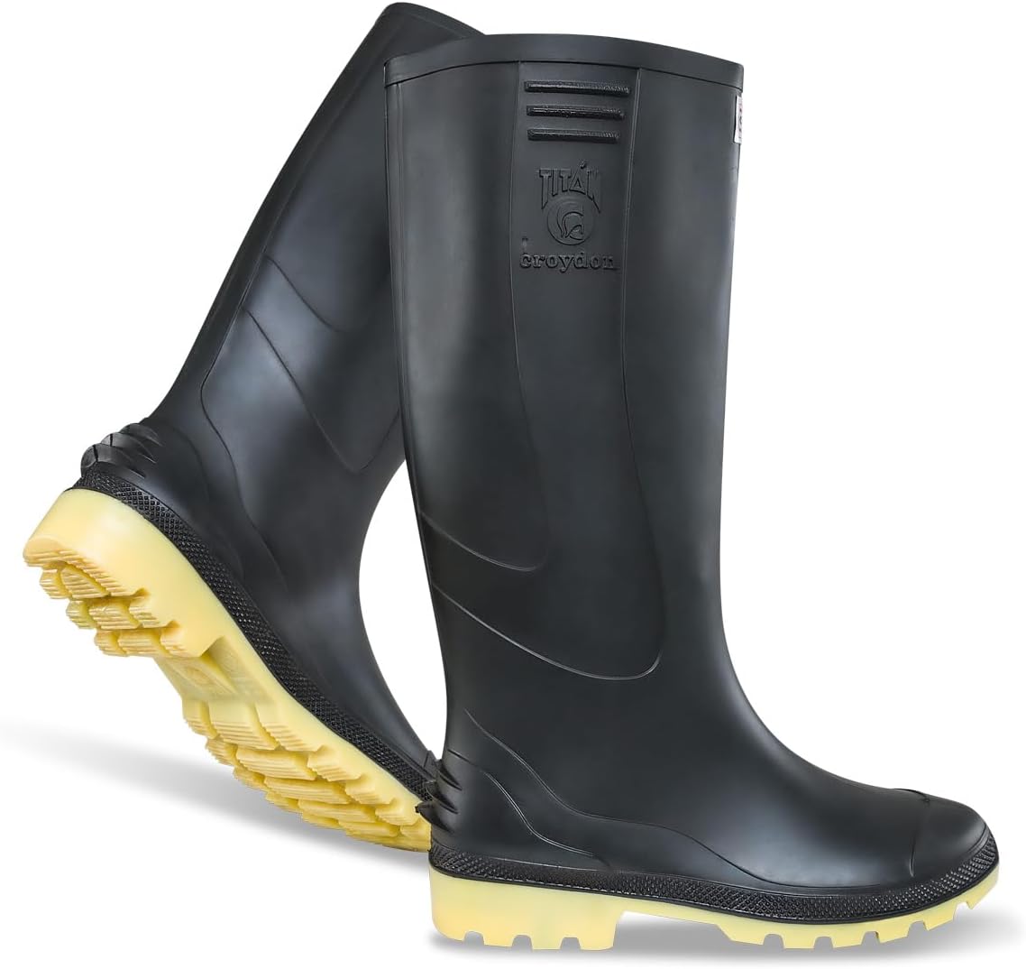 Водонепроницаемые ПВХ-сапоги CROYDON Black Titan для садоводства, Рыбалки, Фермерства, Сельского хозяйства, Для любого сезона, Прочные, с устойчивой к скольжению подошвой
Водонепроницаемые ПВХ-сапоги CROYDON Black Titan для садоводства, Рыбалки, Фермерства, Сельского хозяйства, Для любого сезона, Прочные, с устойчивой к скольжению подошвой