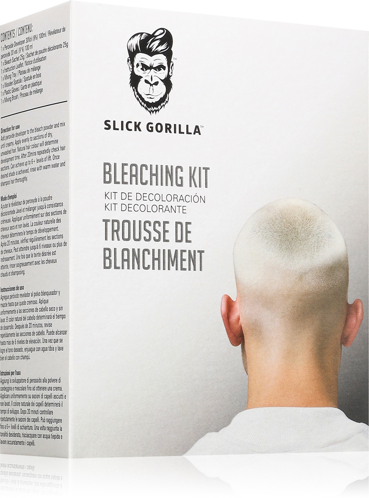 Набор для отбеливания волос для удаления краски с волос для мужчин Slick Gorilla
Набор для отбеливания волос для удаления краски с волос для мужчин Slick Gorilla