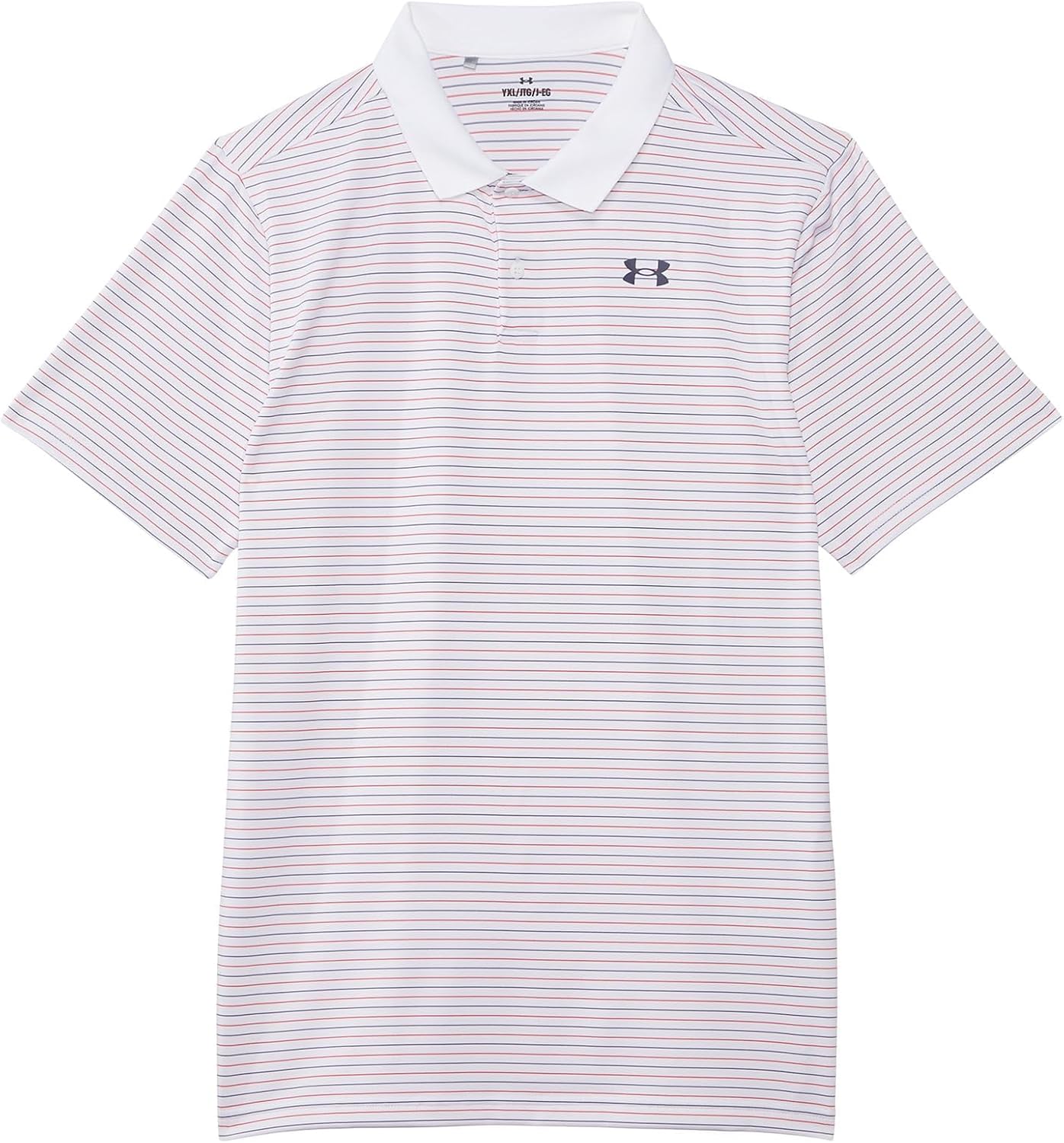 Under Armour Boys Matchplay Printed Golf Polo, White/Red/Midnight Navy
Under Armour Boys Matchplay Printed Golf Polo, White/Red/Midnight Navy