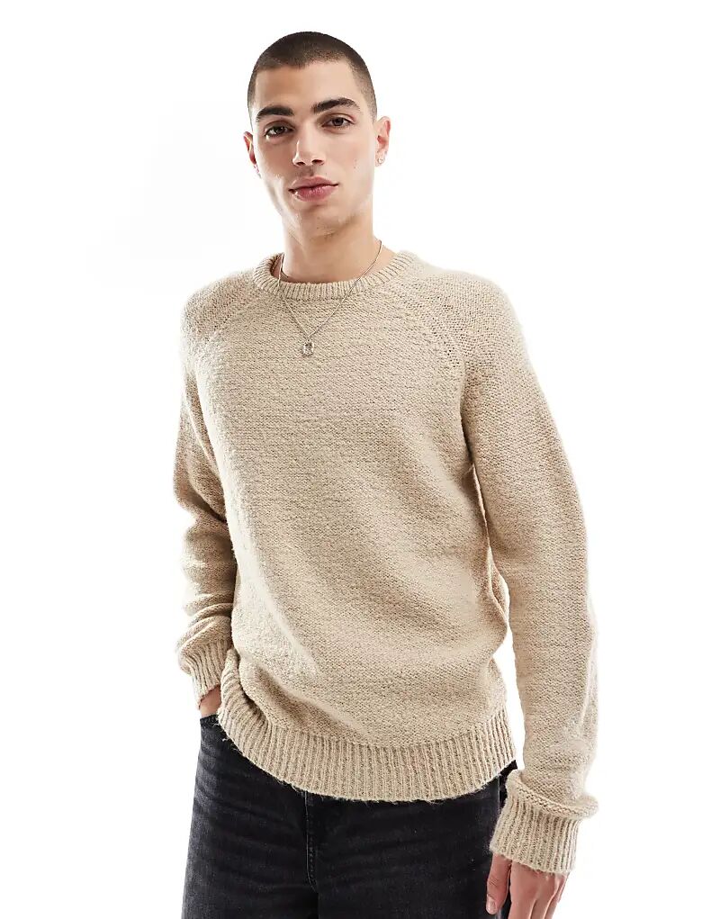 Джемпер крупной вязки цвета экрю Threadbare
Джемпер крупной вязки цвета экрю Threadbare