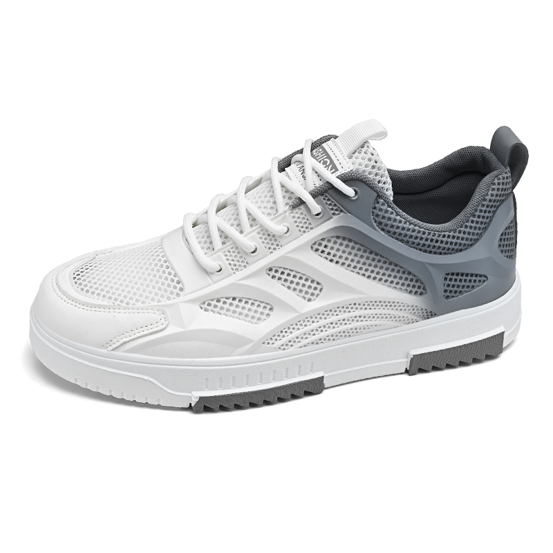 Низкие мужские кроссовки SHOUBA, White Gray 
Низкие мужские кроссовки SHOUBA, White Gray