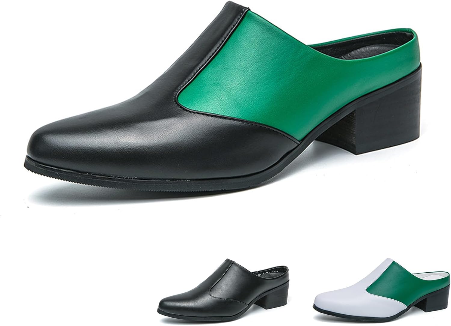 Мужские мюли WYUETRA с цветными блоками, из кожи, повседневные, с низким массивным каблуком, модные, удобные, дышащие, закрытый заостренный носок, без застежки, туфли на каблуке для вечеринки или офиса, зеленый
Мужские мюли WYUETRA с цветными блоками, из кожи, повседневные, с низким массивным каблуком, модные, удобные, дышащие, закрытый заостренный носок, без застежки, туфли на каблуке для вечеринки или офиса, зеленый