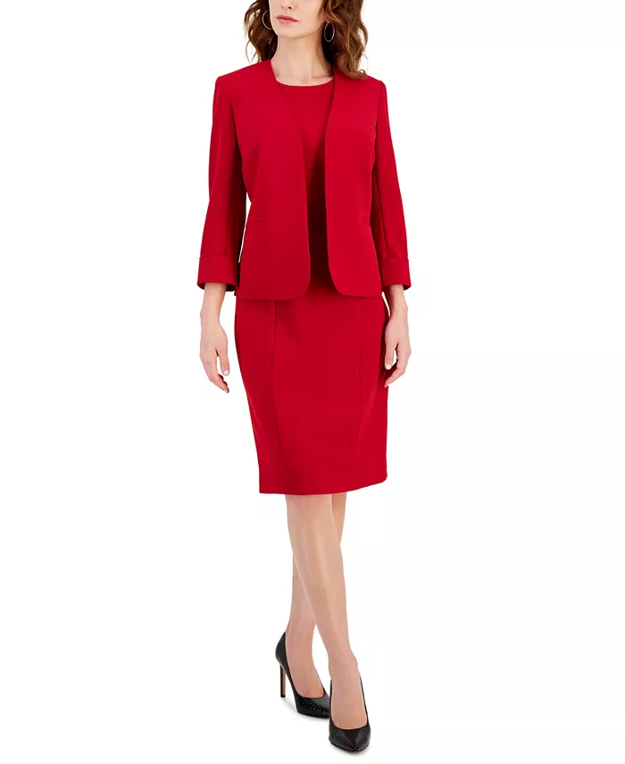 Женская стрейч-жакет из крепа с открытой передней частью и закатанными рукавами, Regular & Petite Kasper, красный
Женская стрейч-жакет из крепа с открытой передней частью и закатанными рукавами, Regular & Petite Kasper, красный