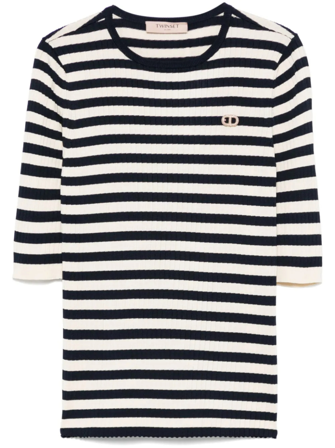 Футболка в полоску с коротким рукавом TWINSET, синий
Футболка в полоску с коротким рукавом TWINSET, синий