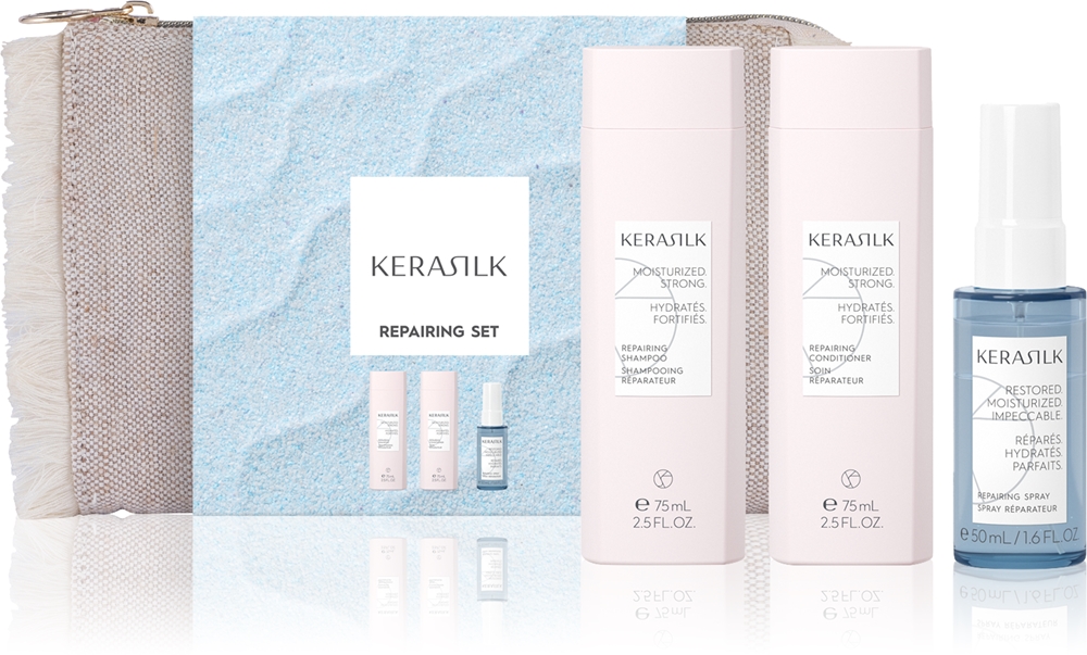 Дорожный набор Essentials Repair Set для сухих и поврежденных волос Kerasilk, 3 шт
Дорожный набор Essentials Repair Set для сухих и поврежденных волос Kerasilk, 3 шт