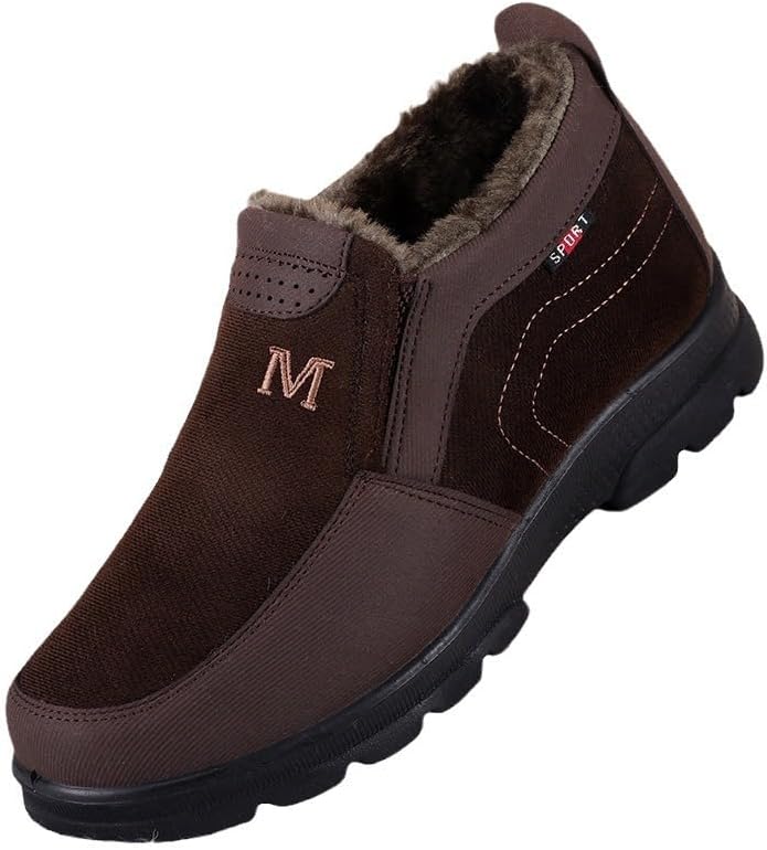 Мужские зимние ботинки для снега с хлопковой подкладкой, на застежке слипоны, повседневные теплые кроссовки для прогулок и дома Hhhchpm, Coffee Color 1
Мужские зимние ботинки для снега с хлопковой подкладкой, на застежке слипоны, повседневные теплые кроссовки для прогулок и дома Hhhchpm, Coffee Color 1