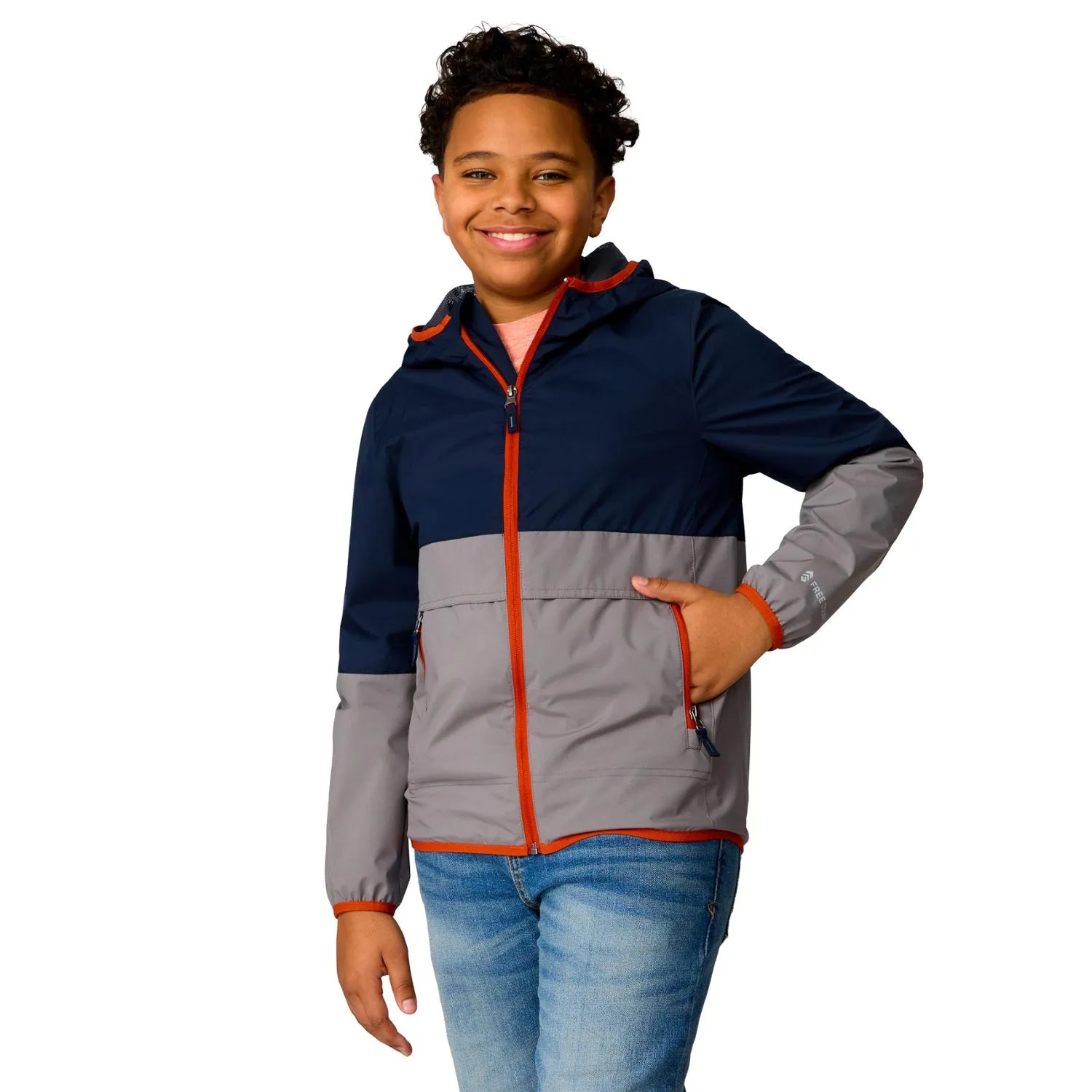 Детская ветрозащитная куртка для легких походов с сетчатой подкладкой Free Country, Navy/Stone
Детская ветрозащитная куртка для легких походов с сетчатой подкладкой Free Country, Navy/Stone