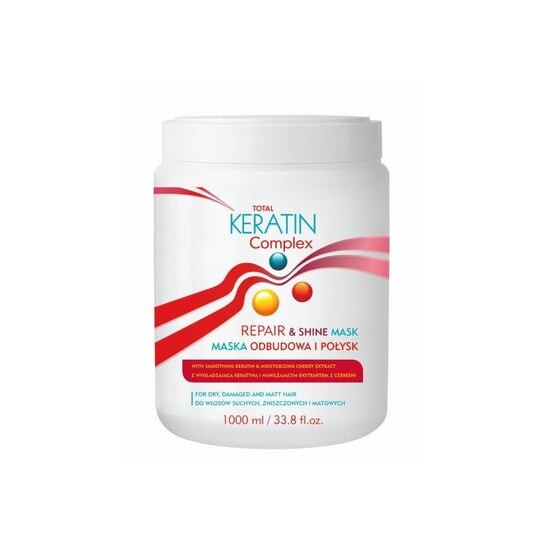 Маска для волос, реконструкция и блеск, 1000 мл Total Keratin Complex
Маска для волос, реконструкция и блеск, 1000 мл Total Keratin Complex