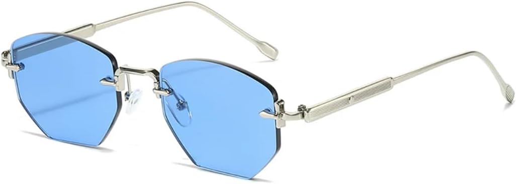 Ретро-солнцезащитные очки квадратной формы с многоугольными линзами для женщин, модные без оправы, прозрачные линзы Ocean, защита от УФ-излучения UV400 для мужчин UATXTAU, Silver Blue
Ретро-солнцезащитные очки квадратной формы с многоугольными линзами для женщин, модные без оправы, прозрачные линзы Ocean, защита от УФ-излучения UV400 для мужчин UATXTAU, Silver Blue