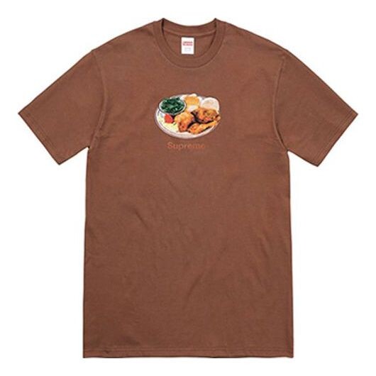 Футболка ss18 chicken dinner tee brown printing short sleeve Supreme, коричневый
Футболка ss18 chicken dinner tee brown printing short sleeve Supreme, коричневый