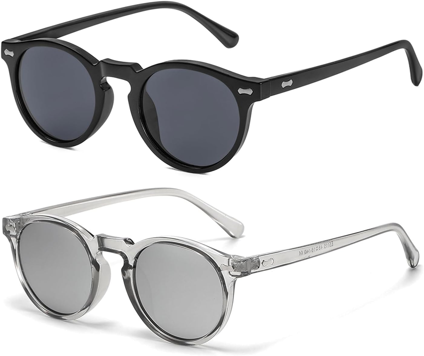 Солнцезащитные очки Gleyemor Vintage Polarized для мужчин, круглые, с защитой UV400, в ретро-стиле, с оправой из ацетата ручной работы, Black/Grey+ Clear Grey/Silver Mirror
Солнцезащитные очки Gleyemor Vintage Polarized для мужчин, круглые, с защитой UV400, в ретро-стиле, с оправой из ацетата ручной работы, Black/Grey+ Clear Grey/Silver Mirror