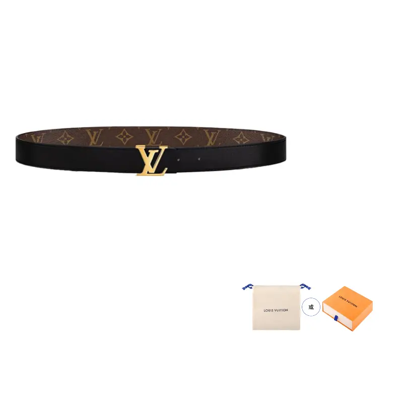 Женский ремень Louis Vuitton, черный/коричневый 
Женский ремень Louis Vuitton, черный/коричневый