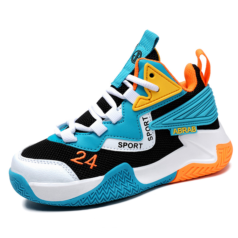 Детские баскетбольные кроссовки средней высоты, нескользящие, износостойкие, легкие, с амортизацией Yi Jiabao, синий/оранжевый
Детские баскетбольные кроссовки средней высоты, нескользящие, износостойкие, легкие, с амортизацией Yi Jiabao, синий/оранжевый