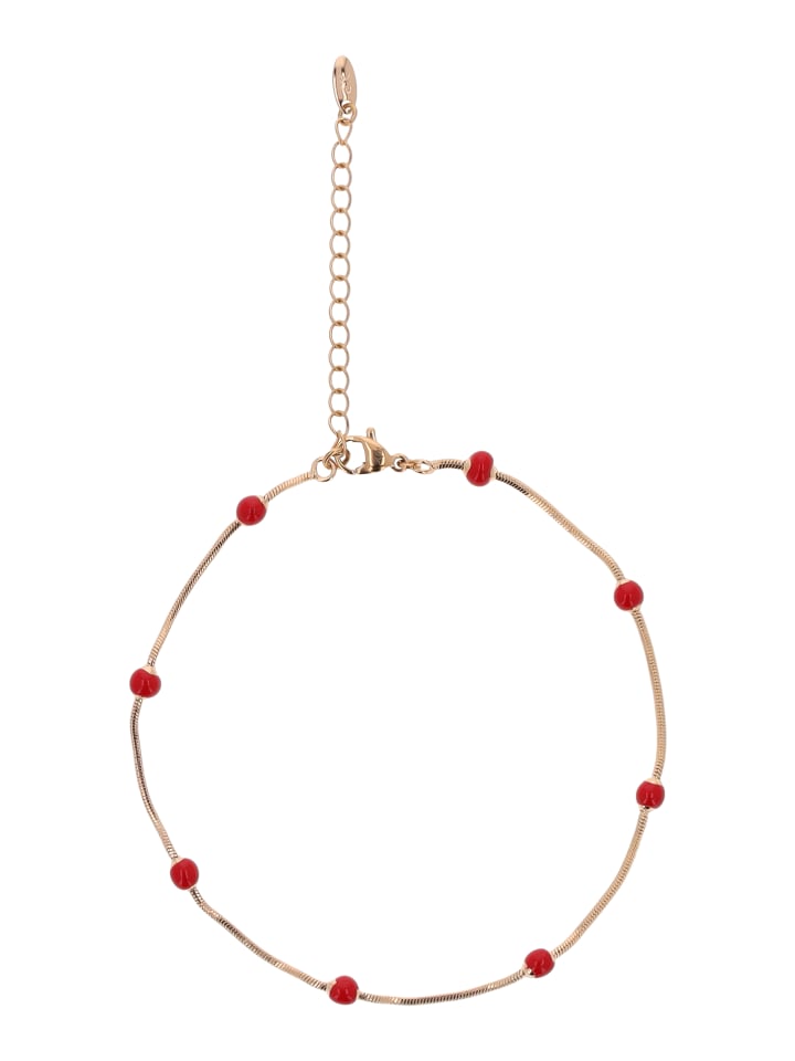 Faina Женский браслет на щиколотку из розового золота и красного цвета
Faina Женский браслет на щиколотку из розового золота и красного цвета
