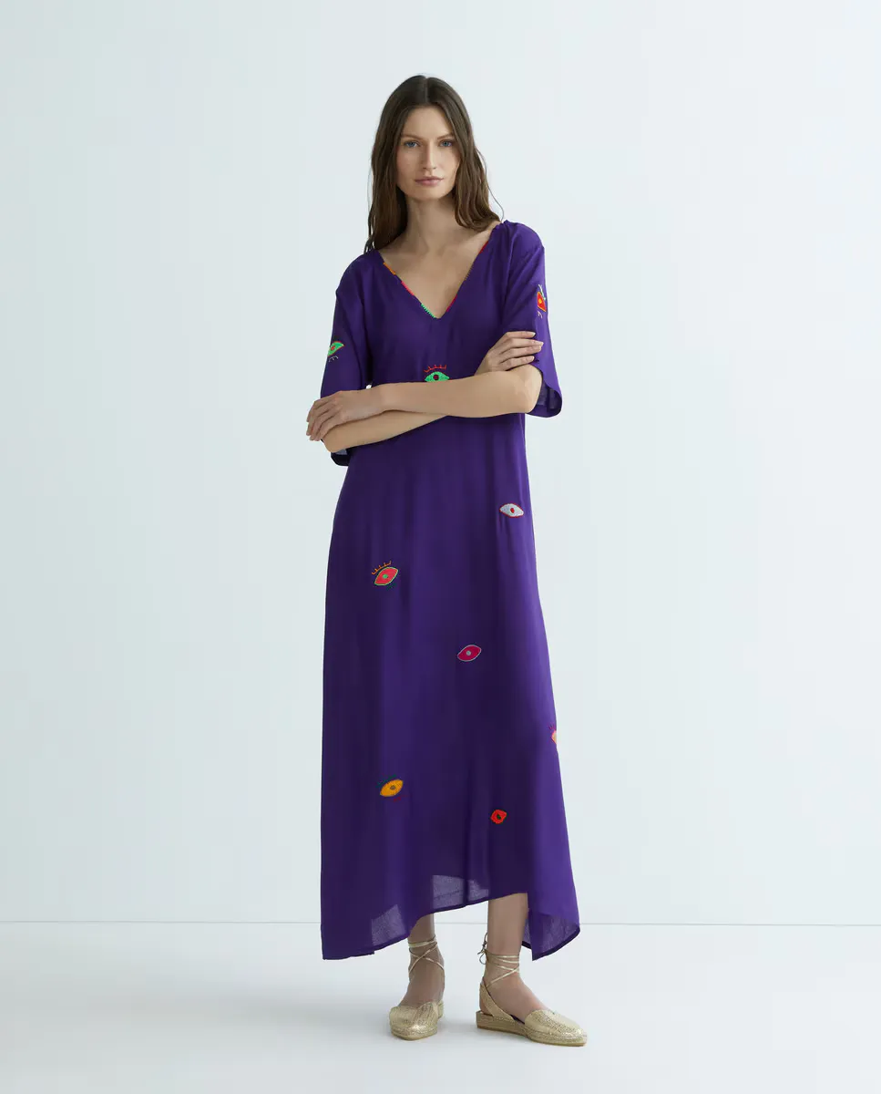 Кафтан с вышивкой Stella H, фиолетовый
Кафтан с вышивкой Stella H, фиолетовый