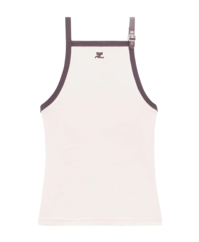 Топ без рукавов с пряжкой с логотипом Courrèges, бежевый
Топ без рукавов с пряжкой с логотипом Courrèges, бежевый