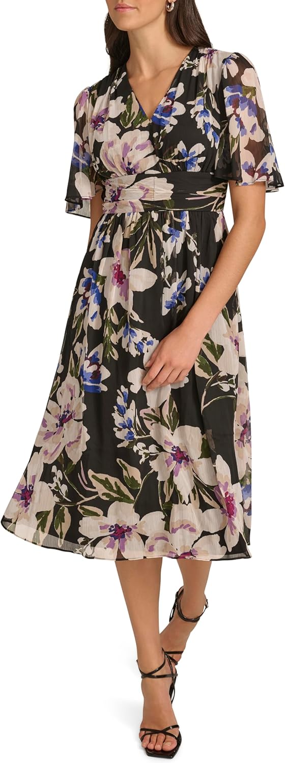 Женское платье-миди Calvin Klein с цветочным принтом, Blk Multi
Женское платье-миди Calvin Klein с цветочным принтом, Blk Multi