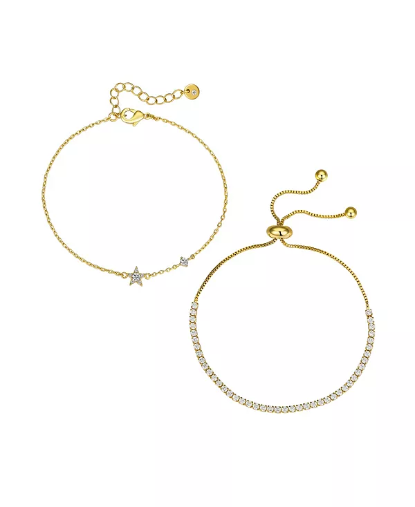 Комплект браслетов-боло со звездами и кубическим цирконием Unwritten, gold
Комплект браслетов-боло со звездами и кубическим цирконием Unwritten, gold