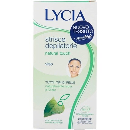 Полоски для депиляции лица Natural Touch, 20 шт., Lycia
Полоски для депиляции лица Natural Touch, 20 шт., Lycia