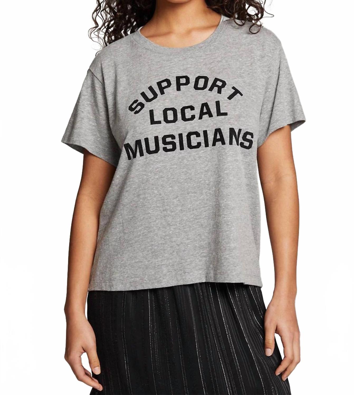 Футболка в поддержку местных музыкантов Полосатый серый Chaser
Футболка в поддержку местных музыкантов Полосатый серый Chaser