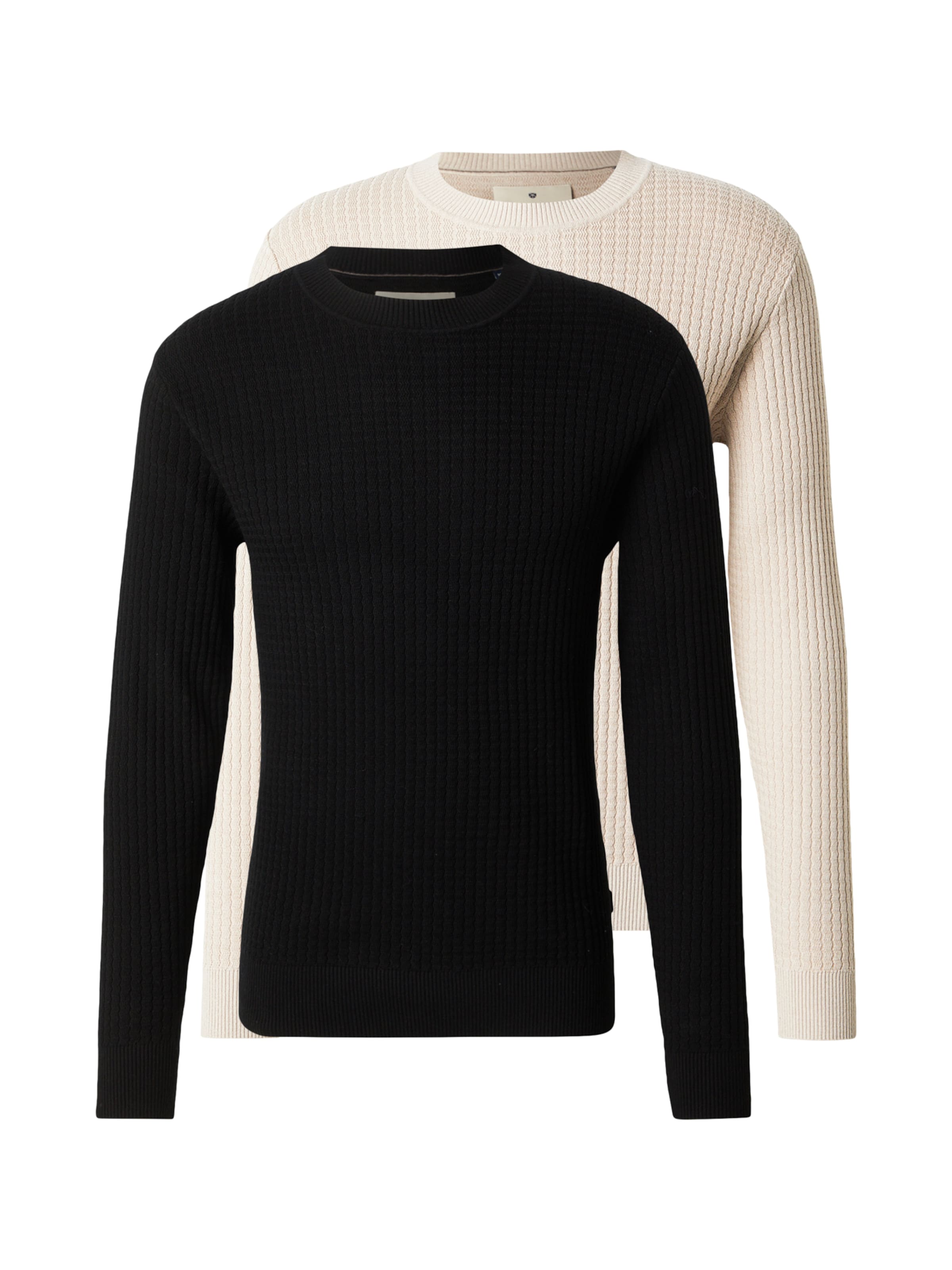 Jack & Jones Premium Свитер 'JPRBLUBARKLEY' в цвете беж, черный
Jack & Jones Premium Свитер 'JPRBLUBARKLEY' в цвете беж, черный
