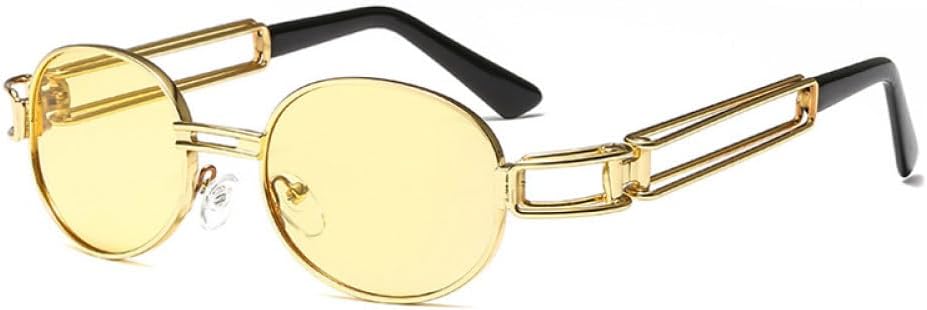 Модные круглые солнцезащитные очки для женщин и мужчин в винтажном стиле с металлической оправой и в стиле стимпанк, солнцезащитные очки для мужчин с защитой от УФ-излучения UV400 TYUVIVO, C5 Gold-yellow
Модные круглые солнцезащитные очки для женщин и мужчин в винтажном стиле с металлической оправой и в стиле стимпанк, солнцезащитные очки для мужчин с защитой от УФ-излучения UV400 TYUVIVO, C5 Gold-yellow
