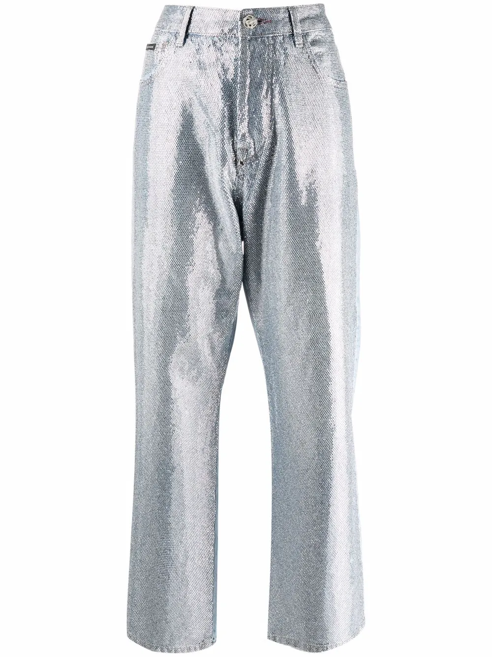 Широкие джинсы с кристаллами Philipp Plein, синий
Широкие джинсы с кристаллами Philipp Plein, синий