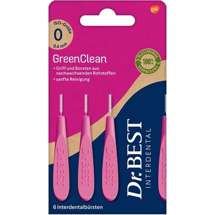 Greenclean Interdental Размер 0 Межзубные щетки для бережной чистки межзубных промежутков 0,4 мм, Dr.Best
Greenclean Interdental Размер 0 Межзубные щетки для бережной чистки межзубных промежутков 0,4 мм, Dr.Best