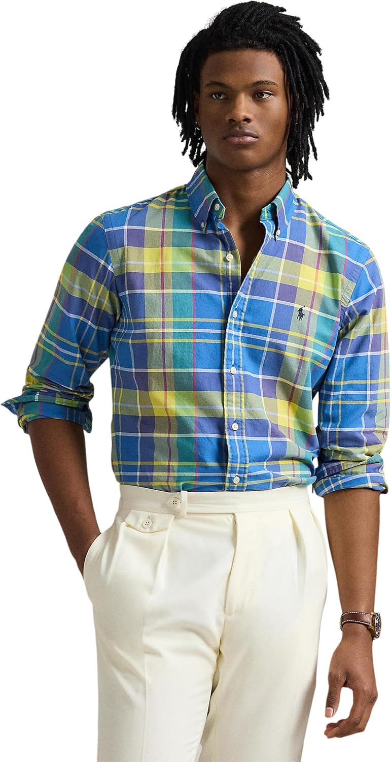 POLO RALPH LAUREN Мужская классическая оксфордская рубашка с длинным рукавом, Blue Yellow Multi
POLO RALPH LAUREN Мужская классическая оксфордская рубашка с длинным рукавом, Blue Yellow Multi