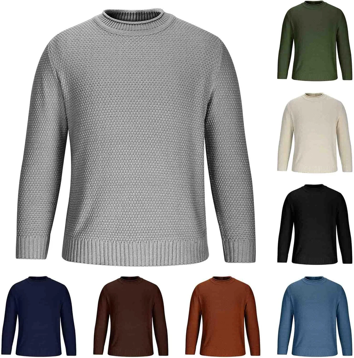Мужской осенний вязаный свитер Casual с длинным рукавом и круглым вырезом
Мужской осенний вязаный свитер Casual с длинным рукавом и круглым вырезом