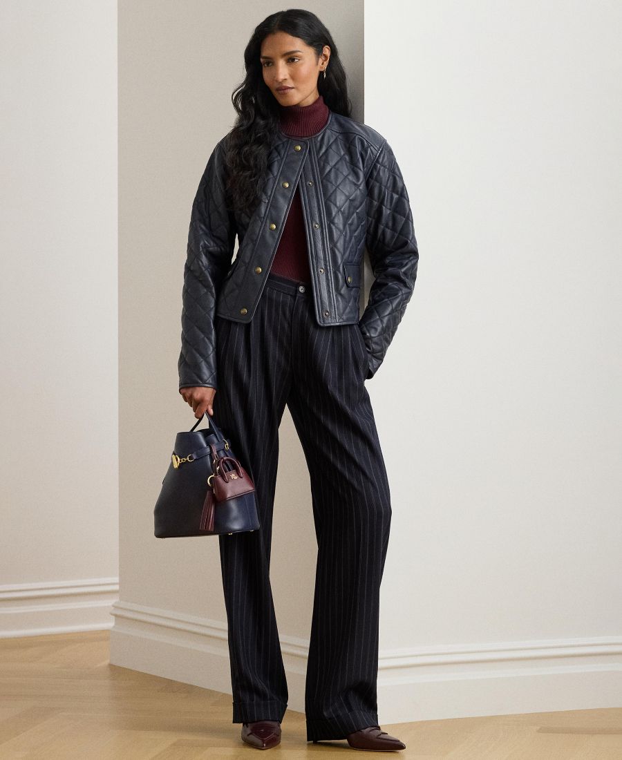 Женские полосатые плиссированные брюки Lauren Ralph Lauren, Navy/cream
Женские полосатые плиссированные брюки Lauren Ralph Lauren, Navy/cream