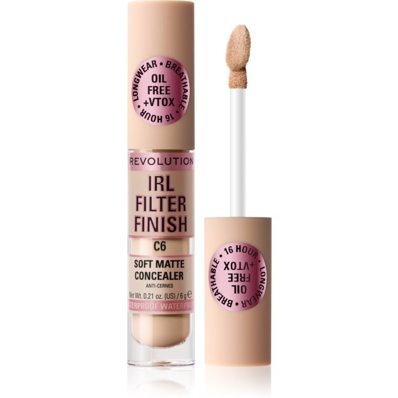 Стойкий консилер Makeup Revolution IRL Filter для идеального покрытия, оттенок C6, 6 г
Стойкий консилер Makeup Revolution IRL Filter для идеального покрытия, оттенок C6, 6 г