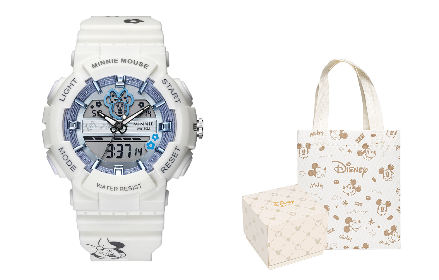 Disney Часы Minnie Series Electronic Movement Rubber Strap Watch Women's Watch Blue Dial
Disney Часы Minnie Series Electronic Movement Rubber Strap Watch Women's Watch Blue Dial