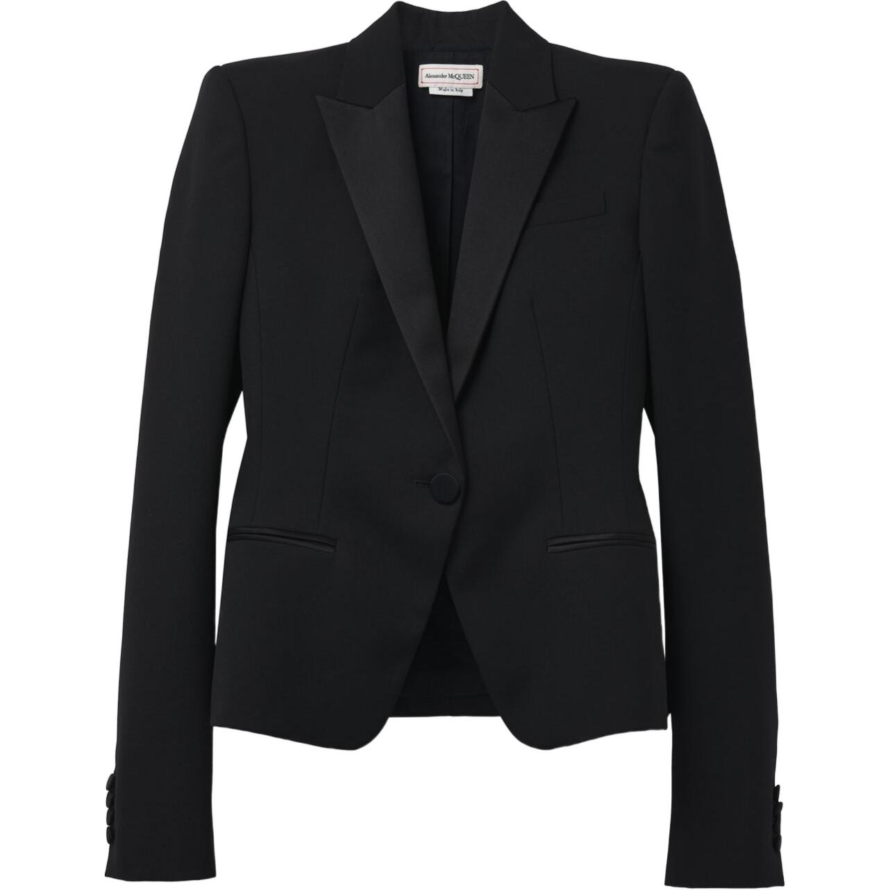 Однобортный классический пиджак Alexander McQueen, черный
Однобортный классический пиджак Alexander McQueen, черный