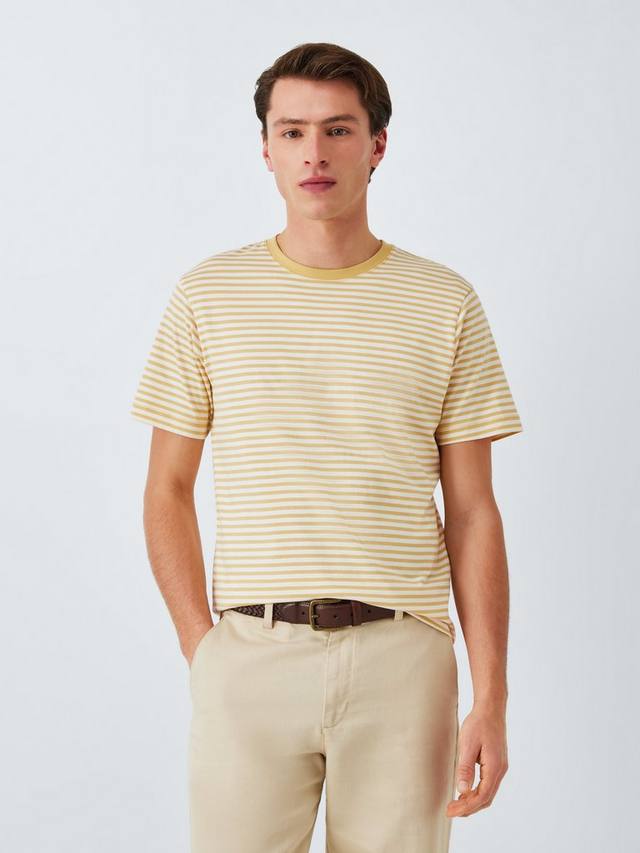 Хлопчатобумажная футболка в полоску с круглым вырезом supima обычного кроя John Lewis, цвет Jojoba/Egret
Хлопчатобумажная футболка в полоску с круглым вырезом supima обычного кроя John Lewis, цвет Jojoba/Egret