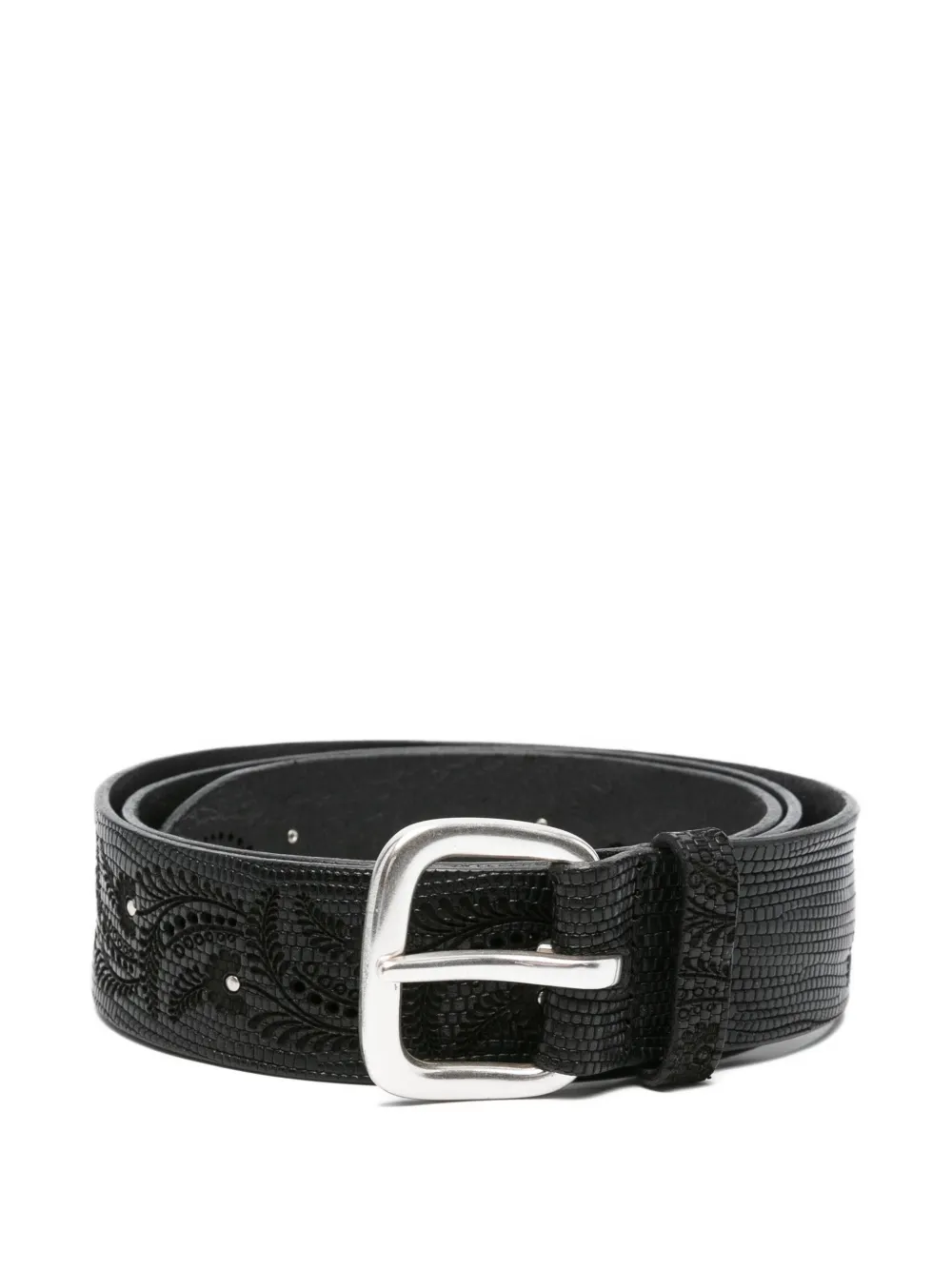 Ремень из кожи с цветочным принтом Orciani, черный
Ремень из кожи с цветочным принтом Orciani, черный