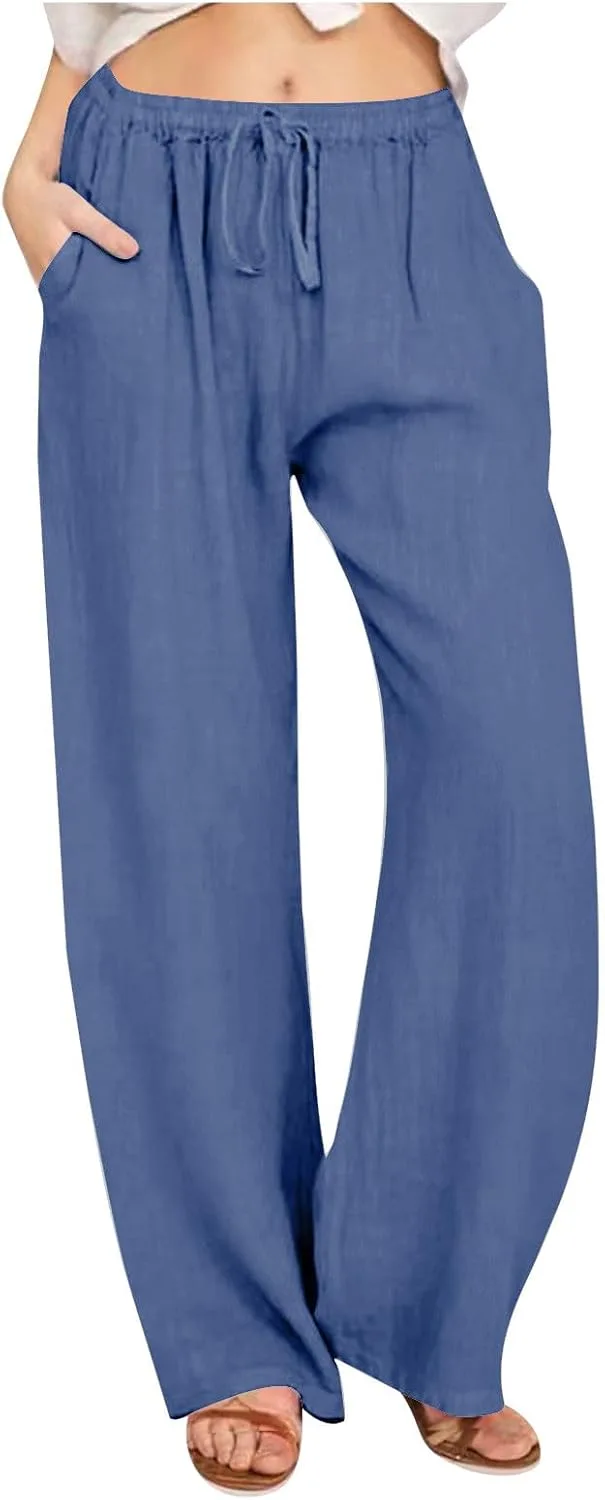 Льняные летние брюки женские 2025 High Waist Drawstring Loose Lightweight Long Palazzo
Льняные летние брюки женские 2025 High Waist Drawstring Loose Lightweight Long Palazzo