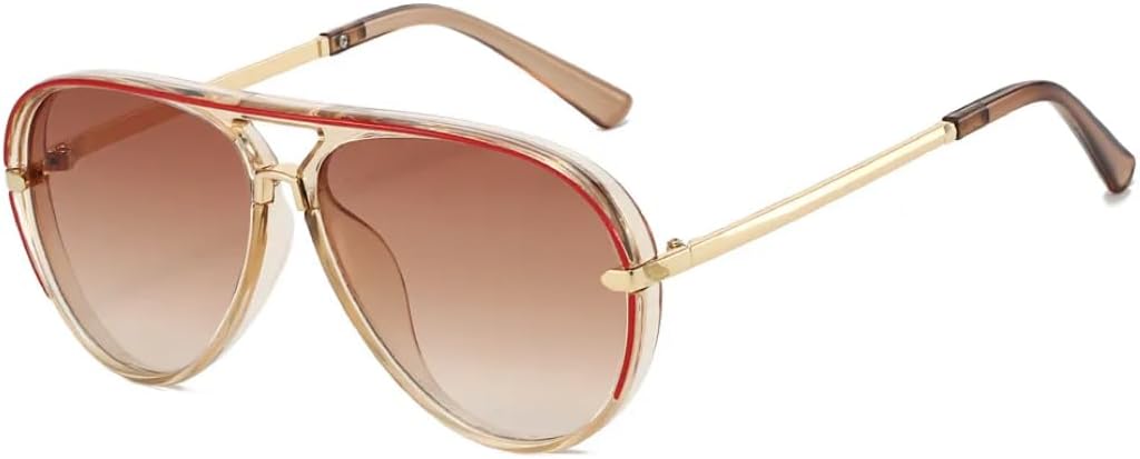 Модные солнцезащитные очки с двойной перемычкой для женщин, большие солнцезащитные очки в стиле ретро, градиентные, с защитой от УФ-излучения UV400, для мужчин в стиле панк TVTBBVV, Champagne Tea
Модные солнцезащитные очки с двойной перемычкой для женщин, большие солнцезащитные очки в стиле ретро, градиентные, с защитой от УФ-излучения UV400, для мужчин в стиле панк TVTBBVV, Champagne Tea