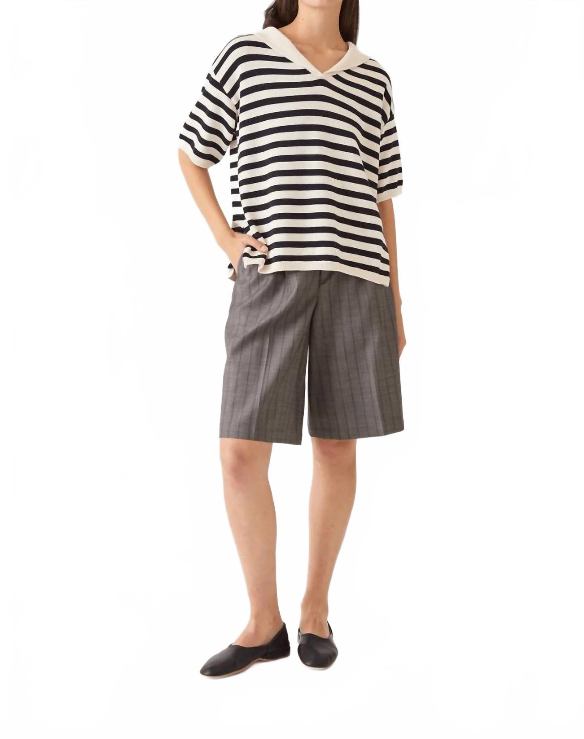 Свитер Jane Stripe с короткими рукавами, цвет: темно-синий/бежевый DEMYLEE New York
Свитер Jane Stripe с короткими рукавами, цвет: темно-синий/бежевый DEMYLEE New York