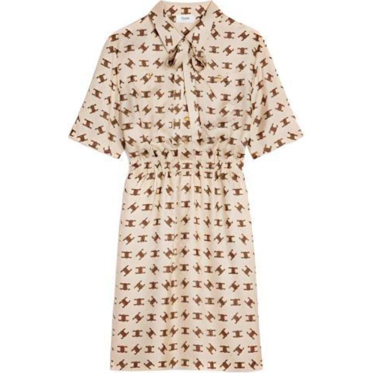 Платье женское Celine с короткими рукавами, коричневый
Платье женское Celine с короткими рукавами, коричневый