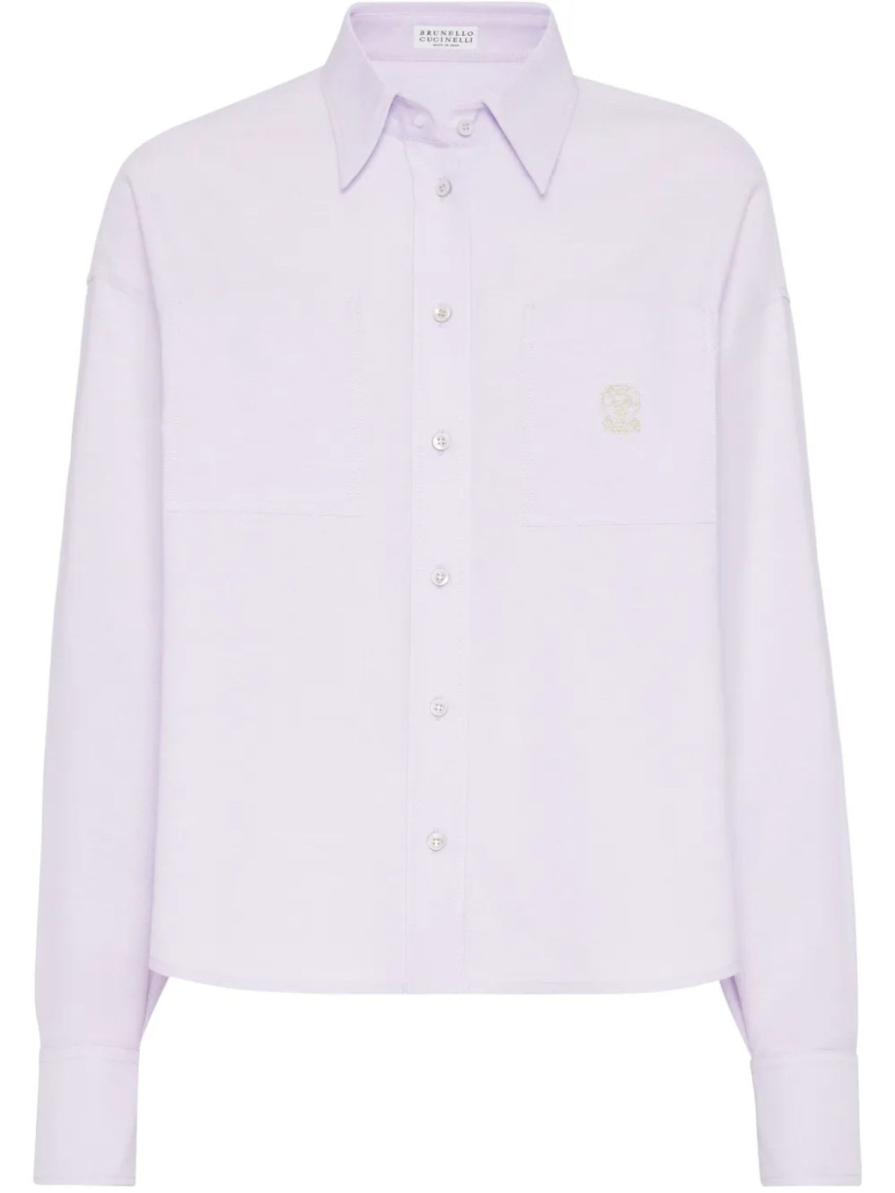 Рубашка Brunello Cucinelli с вышитым логотипом, фиолетовый
Рубашка Brunello Cucinelli с вышитым логотипом, фиолетовый